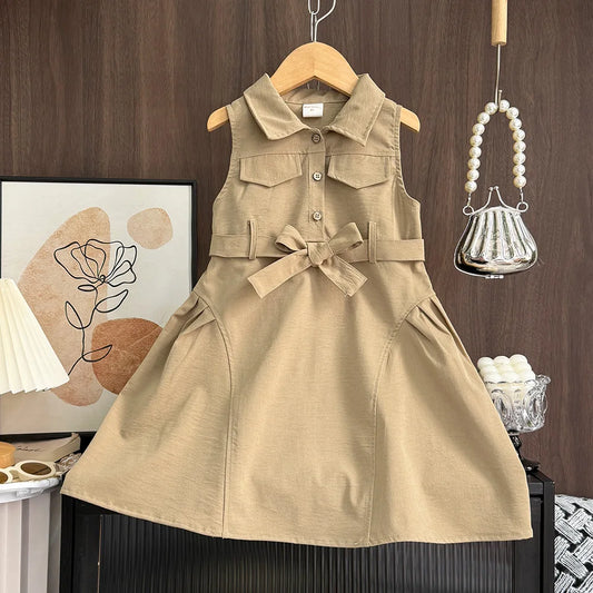 Bear Leader Girls Windbreak Sleeveless Dress