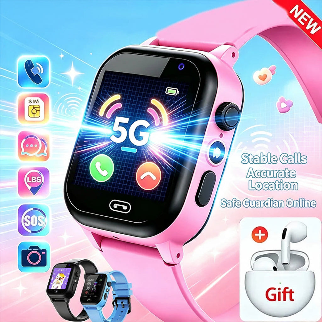 5G GPS Children Camera SOS Call Waterproof SIM Card Smart Watch