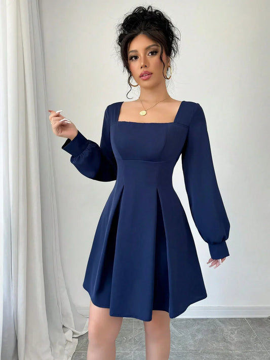 Cross-border long sleeved slim Dress