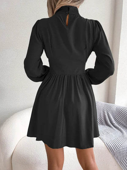 Casual Hollow Out Long Sleeve Dress