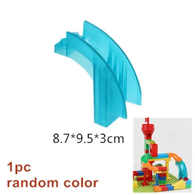 Big Building Blocks Marble Race Run Track Dinosaur Part Maze Toy