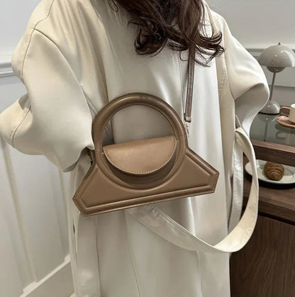 Pu Leather Elegant Tote Versatile Vintage Small Square Bag