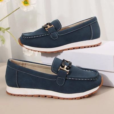 Buckle Low-top Casual Vulcanized Flat Shoes