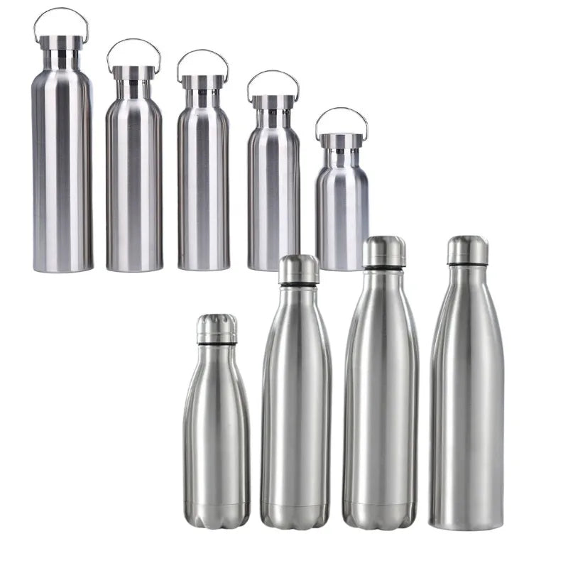 Stainless Steel Water 1 Liter  500 750 1000ml Bottles