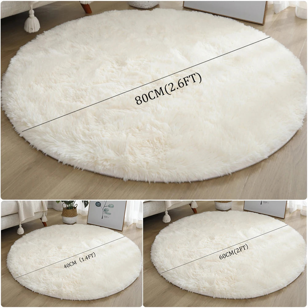 1pc home Rugs Large Shaggy Rug Round Mat