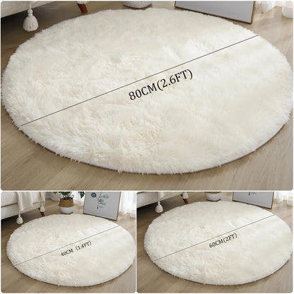 1pc home Rugs Large Shaggy Rug Round Mat