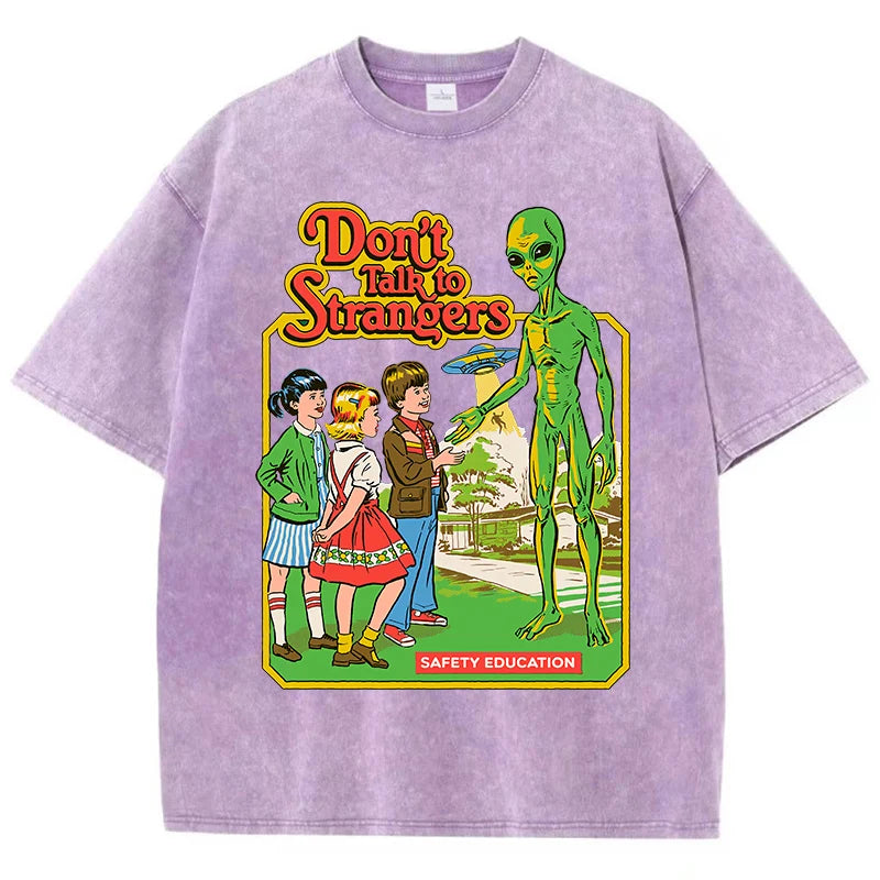 Cartoon Alien Cotton Short Sleeve T Shirts