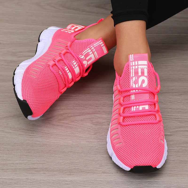 Mesh Lightweight Jogging Walking Flat Sneakers