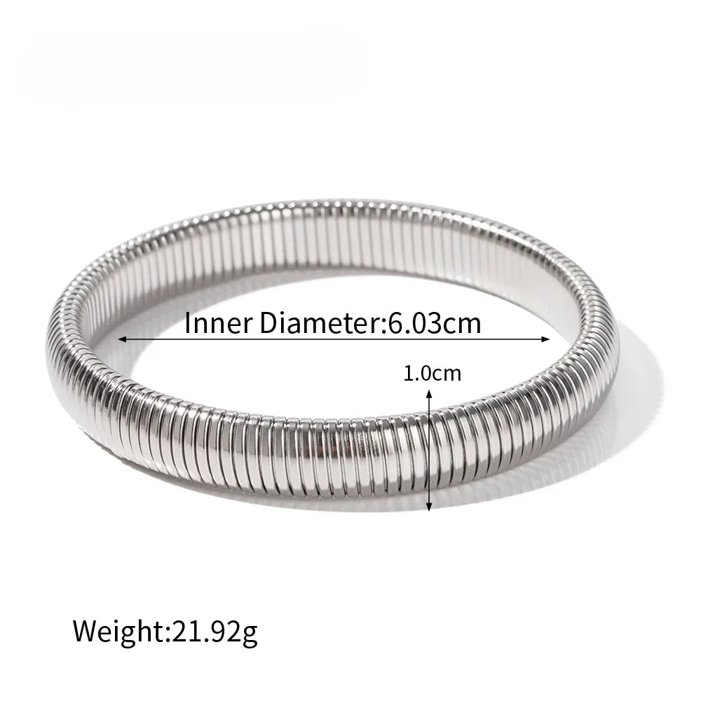 DANA Stainless Steel Flex Snake Cuff Bracelet