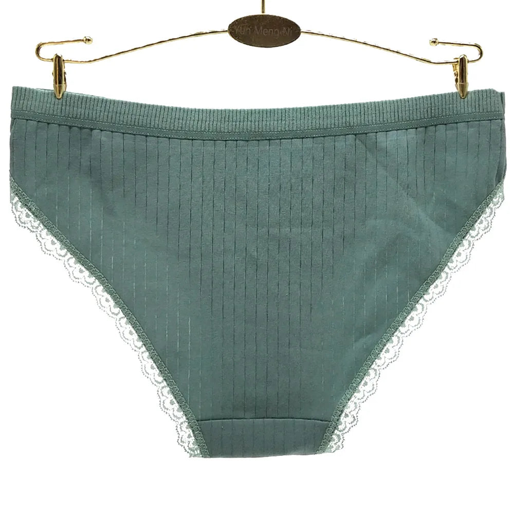 Underwear Hipster Cotton Briefs Low Waist Solid Sexy Lingerie 6 Pcs/set