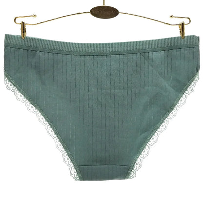 Underwear Hipster Cotton Briefs Low Waist Solid Sexy Lingerie 6 Pcs/set