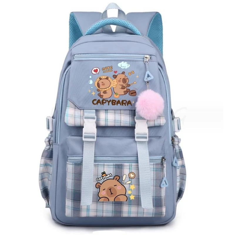 Backpack Lovely Capybara Print Large Capacity School Backpacks