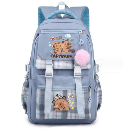 Backpack Lovely Capybara Print Large Capacity School Backpacks