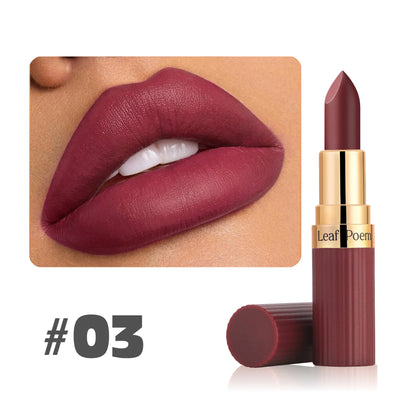 6 Color Matte Lipstick Velvet Dark Brown Lip Gloss Waterproof Lip Stick