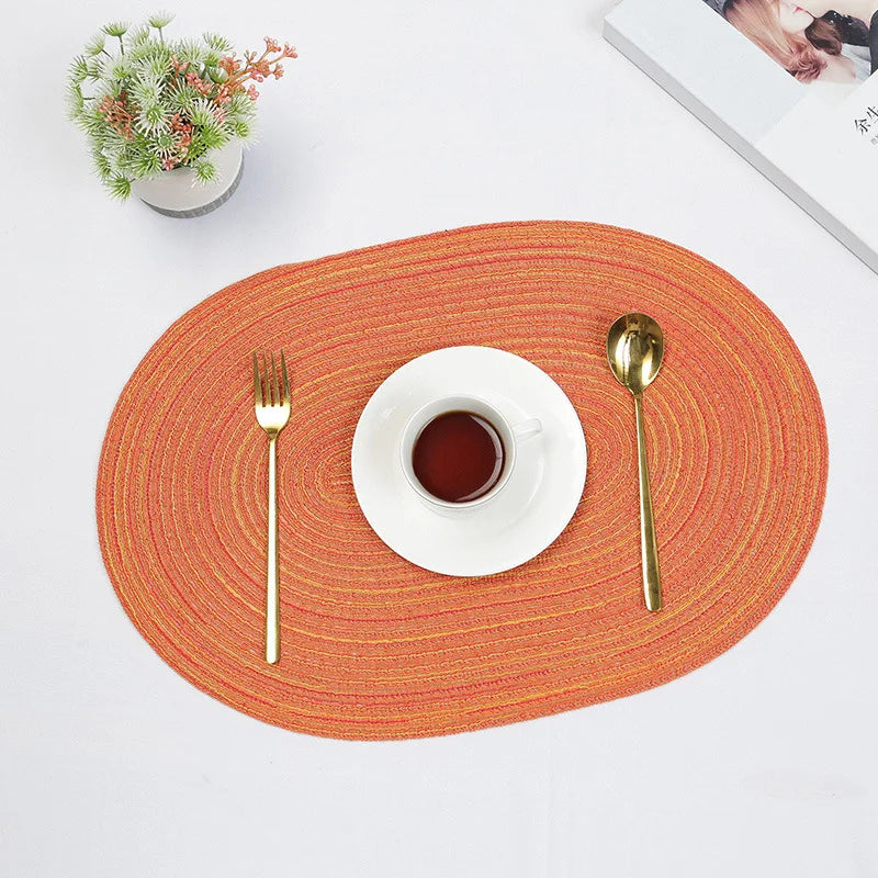 1/4/6/10PCS Dining Tables Natural Woven Oversized Place mats Set