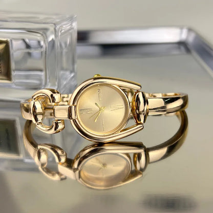 Retro Button Wristband Bracelet Quartz Watch Bracelet