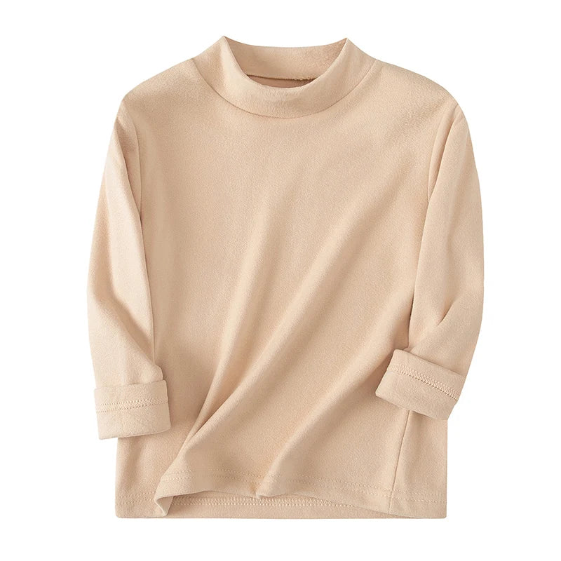 1/2/3piece Autumn And Winter Thick Base Shirt Warm Mid Neck Hoodie