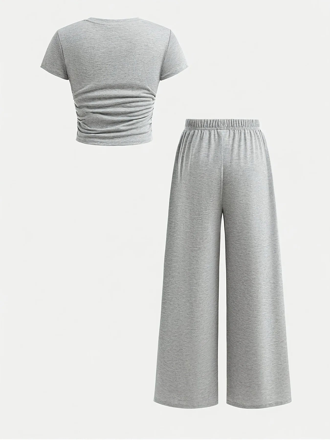 Comfy Loungewear Soft Breathable 89 Print Wide Leg Pants Set