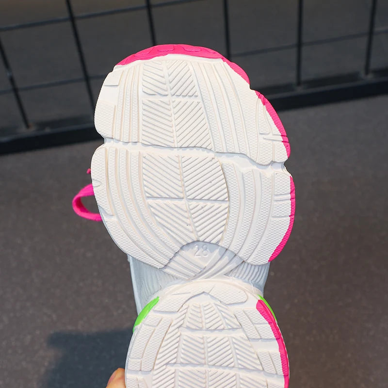 Mesh Breathable Chunky Non Slip Lace Up Sneakers