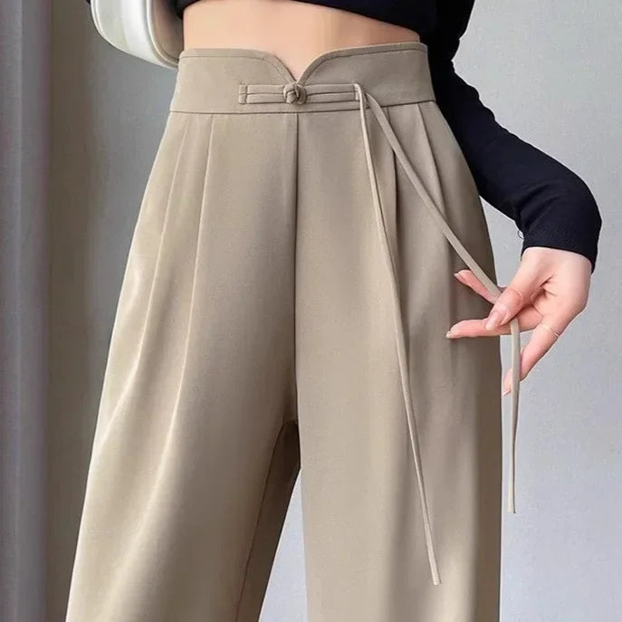 High Waist Casual Wide Leg Pants
