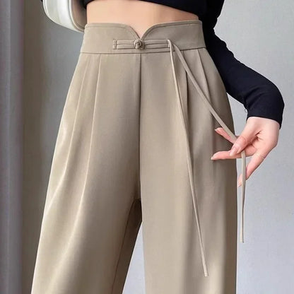 High Waist Casual Wide Leg Pants