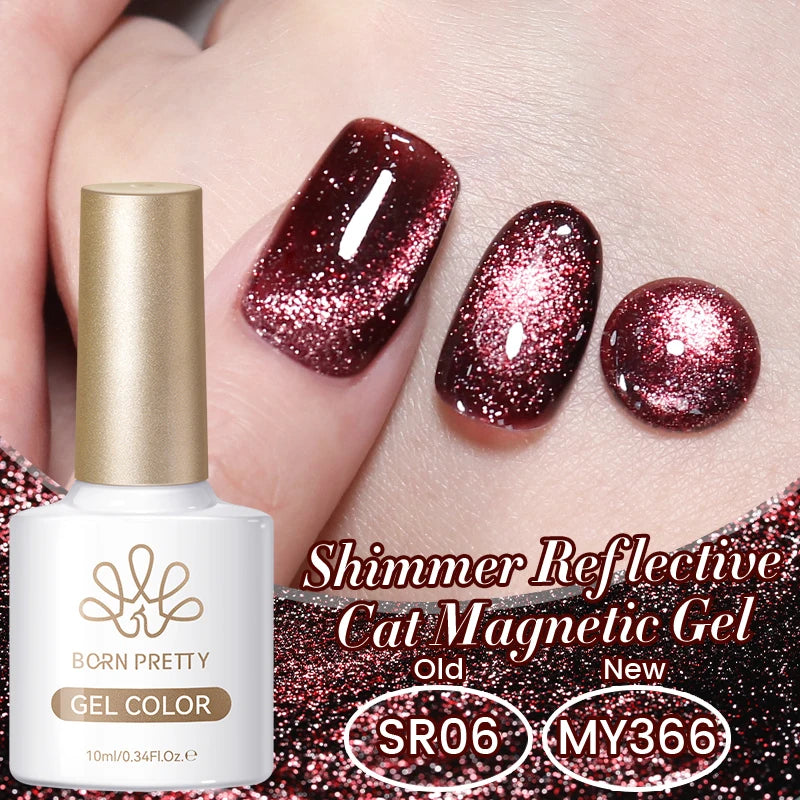 Dark Red Cat Magnetic Gel Nail Polish
