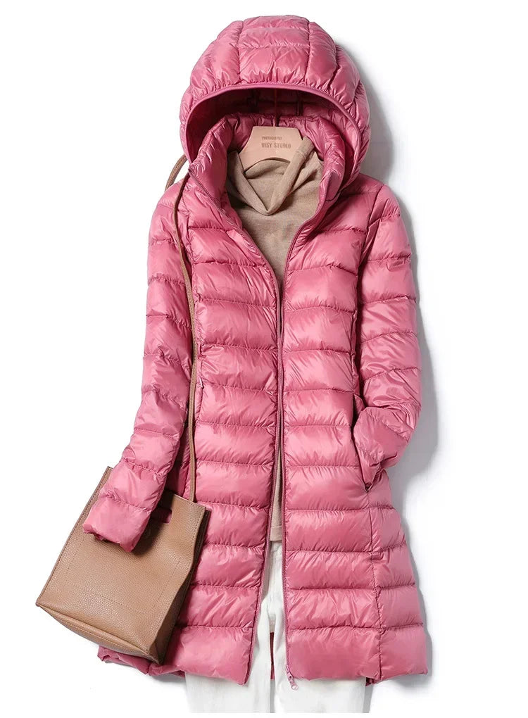 Outerwear Winter Korean Fashion Slim Remove Hooded Parka Down Jackets