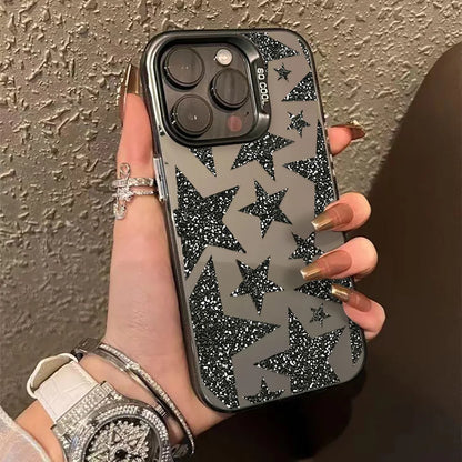 INS Star Phone Case For iPhone Pro Max Matte IMD Cover