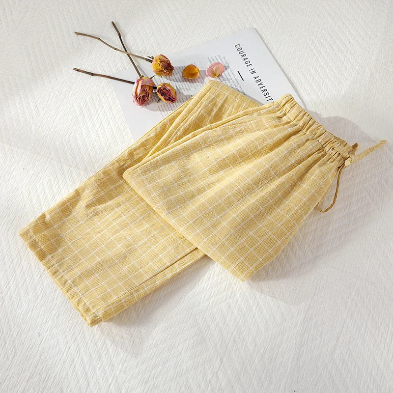 Cotton Double Gauze Thin Sleep Pants Sleep Pyjamas