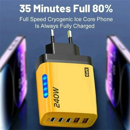 5 in 1 USB C GaN Desktop Charger Fast Charge