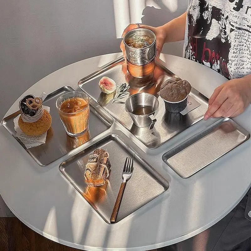 Stainless Steel Rectangular Plate Trays