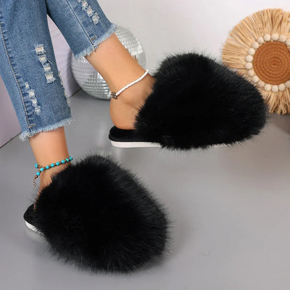 Fur Fluffy Cute Luxury Anti Slip Slippers