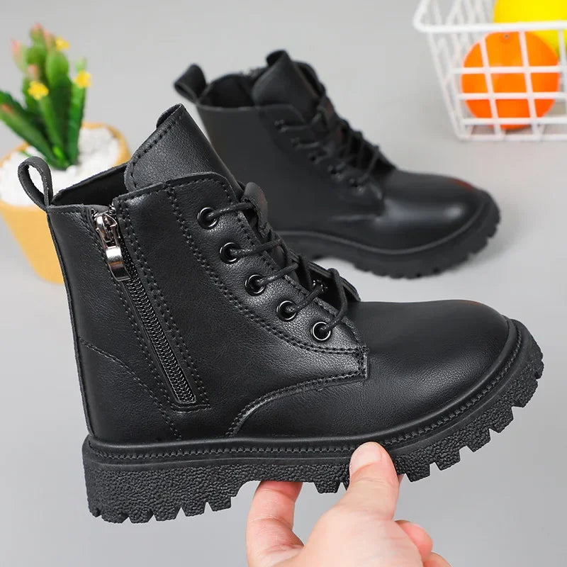 Soft Soled Leather Versatile Antiskid Boots