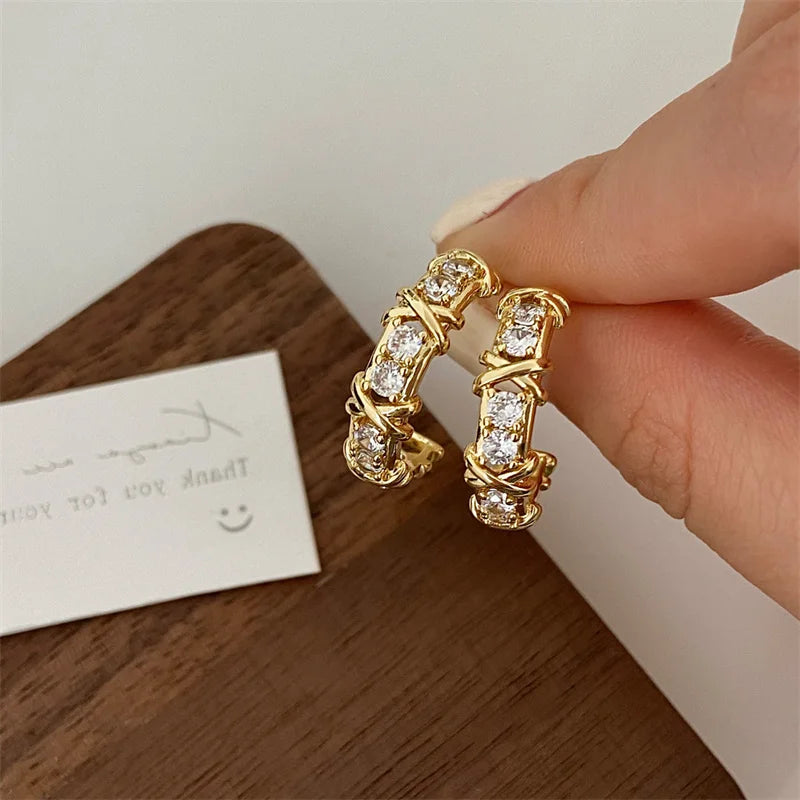DANA CC Design Stud Earrings