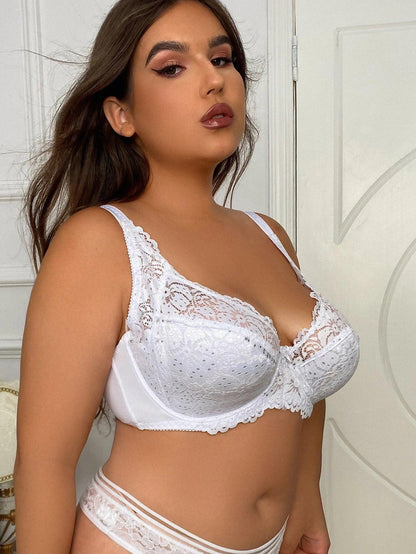 Plus Size Sexy Lace Underwear Bra