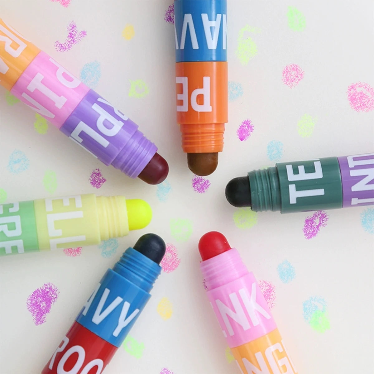 12 Color Splicing Highlighter Multi-color Pen Graffiti Line Marker Pen