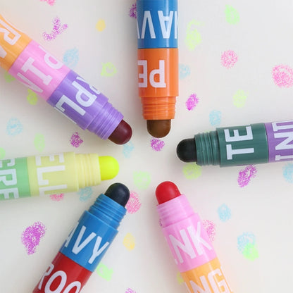 12 Color Splicing Highlighter Multi-color Pen Graffiti Line Marker Pen