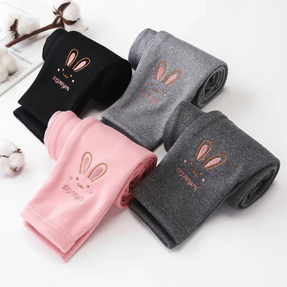 Autumn Winter Leggings Thick Warm Cute Rabbit Pants 2-8Years