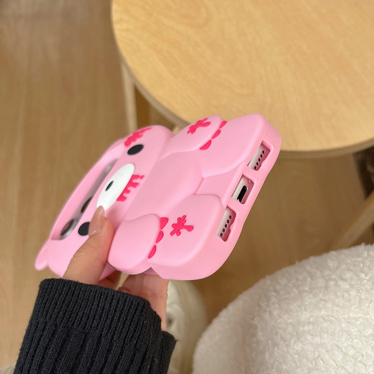 iPhone Pro Max 3D Cartoon Unique Bloody Bear Soft Silicone Cover