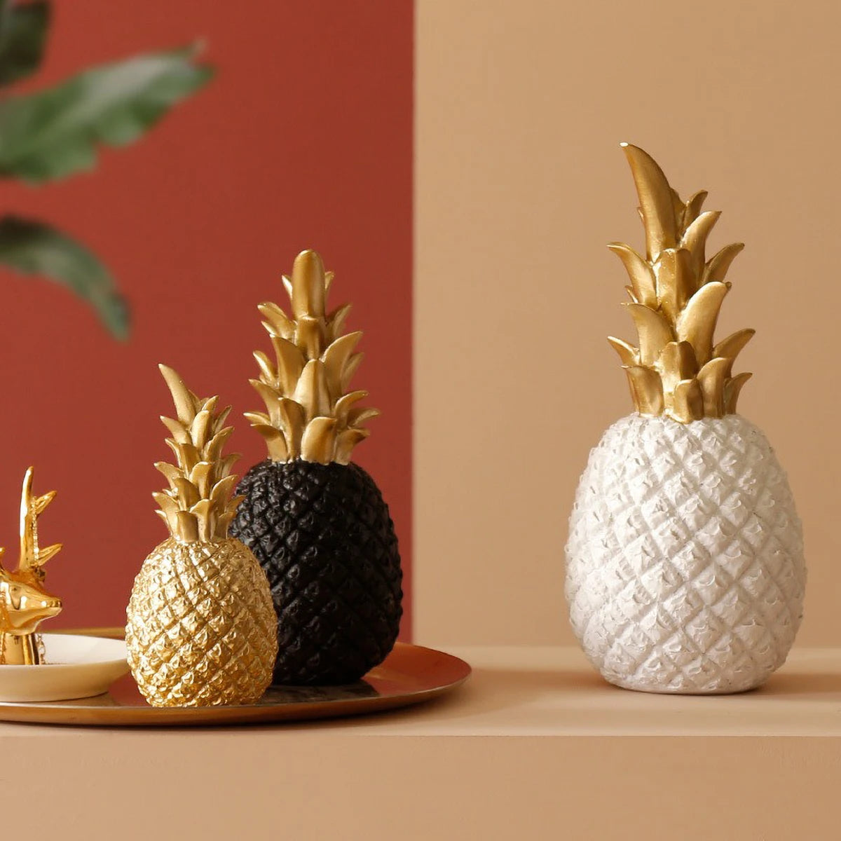 Nordic Gold Pineapple Sculpture Decoration
