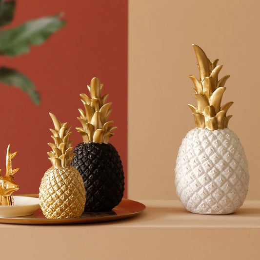 Nordic Gold Pineapple Sculpture Decoration
