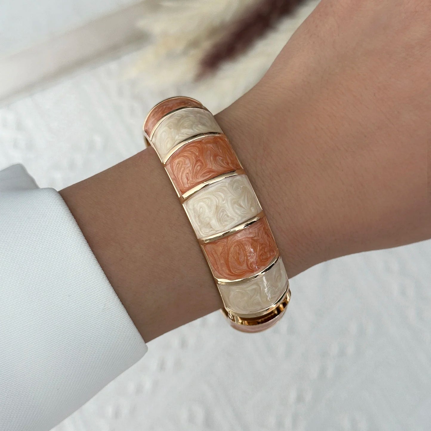 Round Bangles Exaggerated Geometric Wide Cuff Bracelets Hip Hop