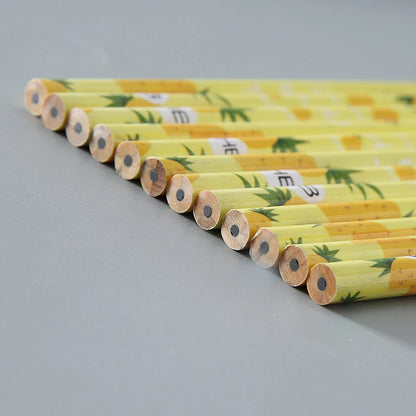 12Pcs/lot Fresh Fruits Watermelon Strawberry Standard Wood Pencil