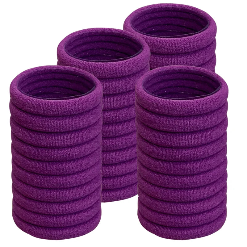 50PCS/Set Cotton Elastic Hair Ties