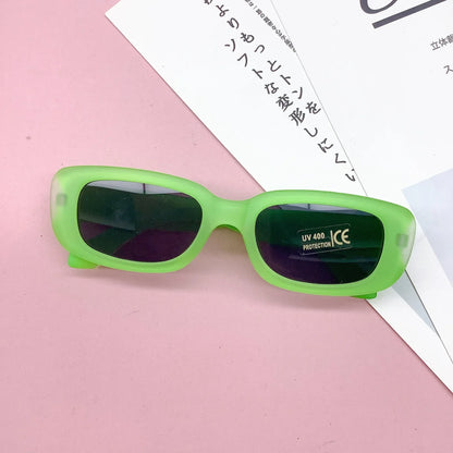 Cute Vintage Frosted Rectangle Sunglasses