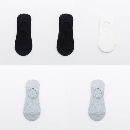 5Pairs Slippers Cotton Invisible Socks
