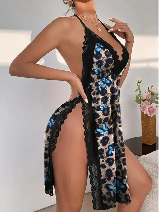 Sexy Large Size Loose Slit Lingerie
