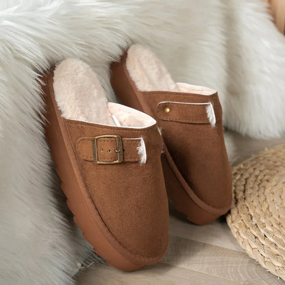 Winter plush lined comfortable indoor Slippers