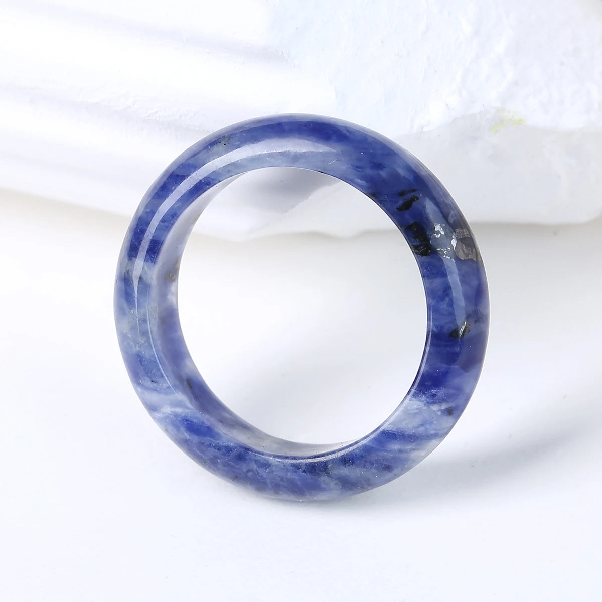 1 Pc Natural Crystal Stone Energy Healing Ring