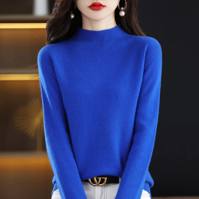 Wool Half-neck Cashmere Sweater
